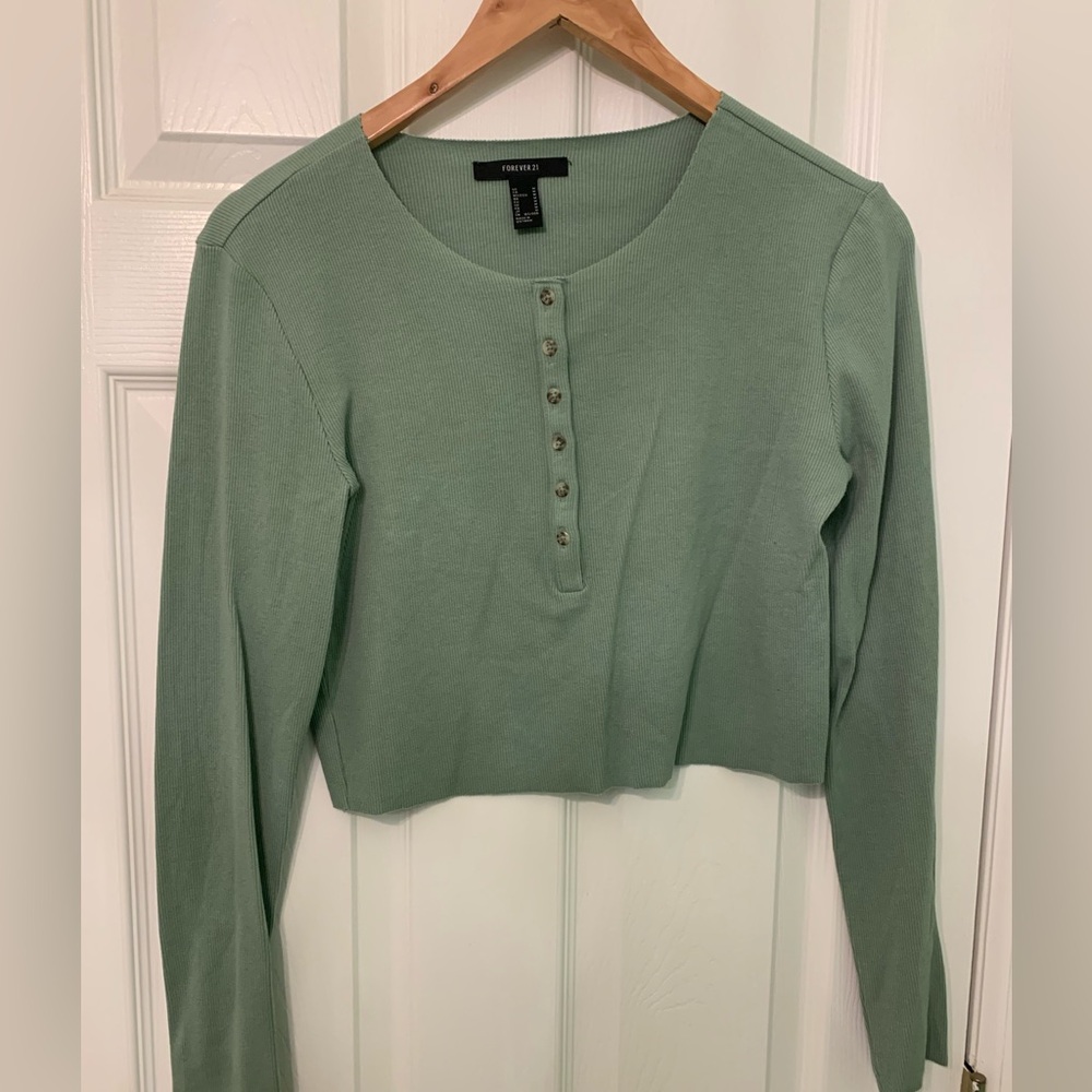 PacSun Green Cropped Sweater